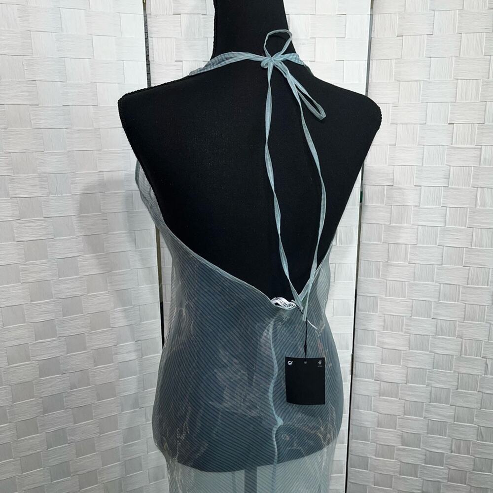 Zara Sheer Blue Maxi Dress - Picture 5 of 12